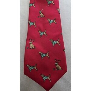 NWT Tommy Hilfiger Boy's Tie Red Dogs Classic 125855